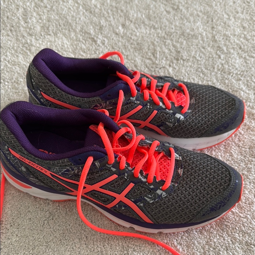 Asics Black and Pink Athletic Shoes for Performance
